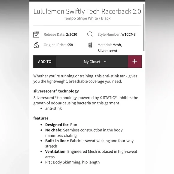Lululemon Swiftly Racerback 2.0 - Picture 10 of 10